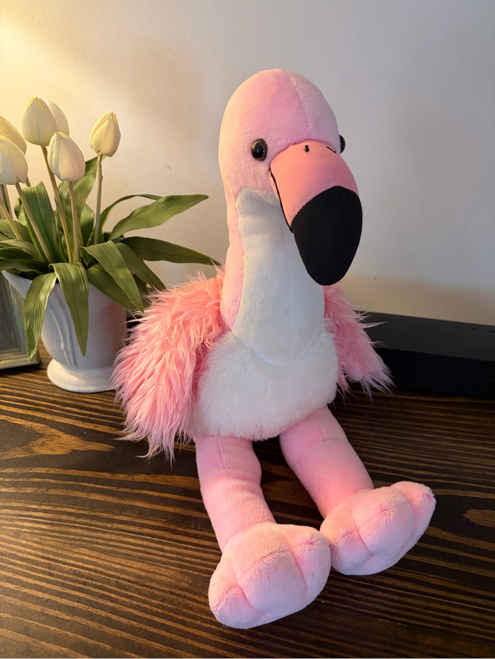 Build a Bear Plush Pink Flamingo Stuffed Animal - Soft Pink & White